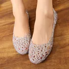 Женские сандалии, новинка 2020, Летняя женская обувь, повседневные женские сандалии-желе из сетчатого материала на плоской подошве, Модные женские сандалии