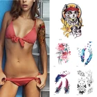 Временная татуировка TOP CAT, боди-арт, перо, черный, мужской, женский, водонепроницаемый, переносной