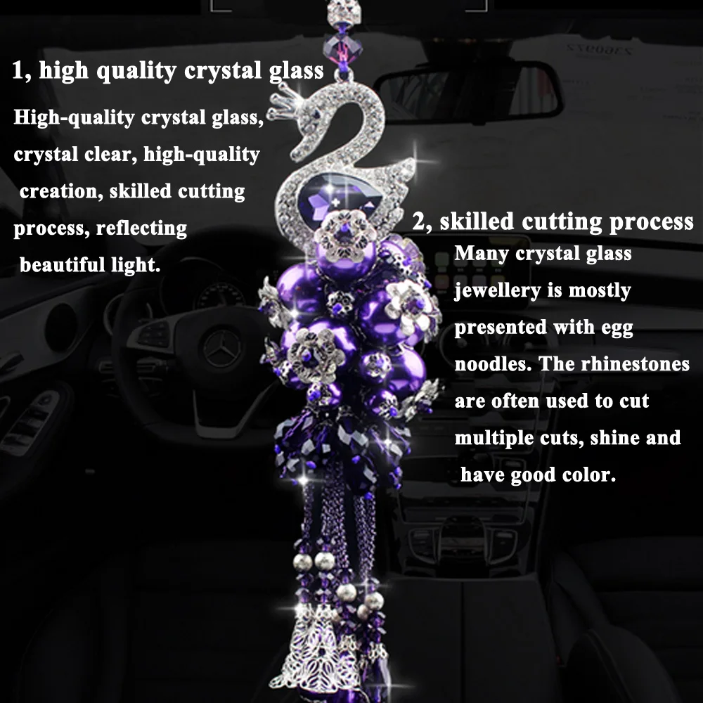 Подвеска для автомобиля Хрустальные лепестки лебедя подвески авто зеркало