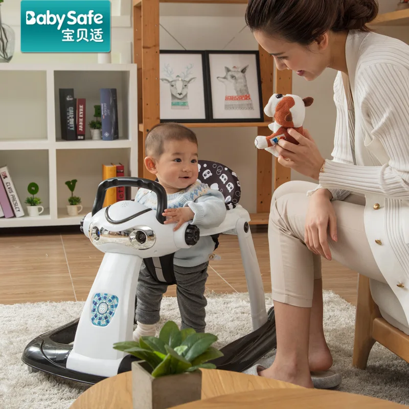 Многофункциональный Предотвращение опрокидывания ребенка Walkerbaby WalkerWalker с музыкой 6-18 месяцев дети могут сидеть вручную