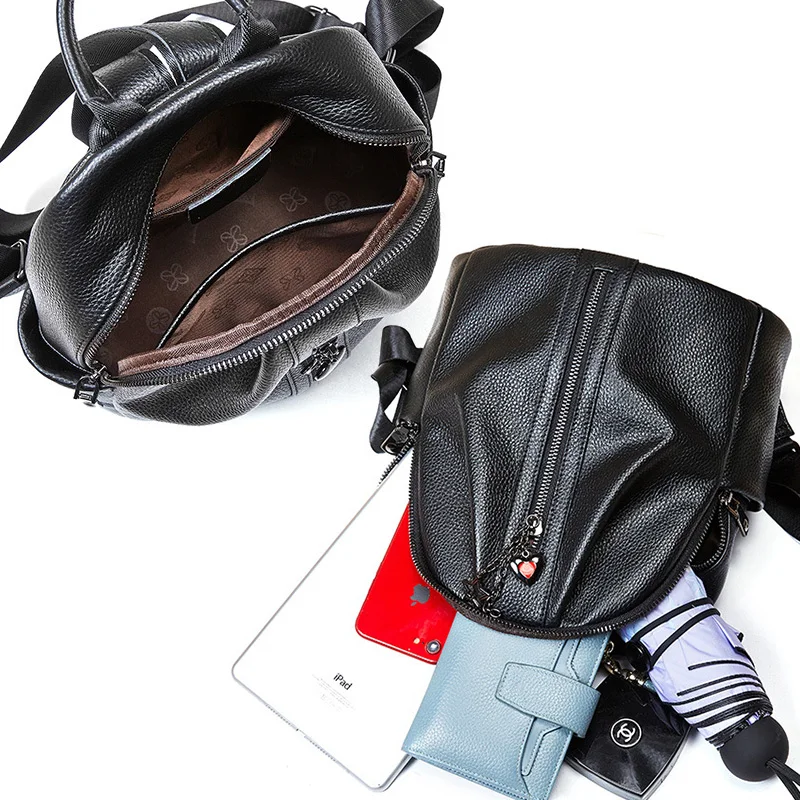 Рюкзак из натуральной воловьей кожи для женщин Классический Повседневный