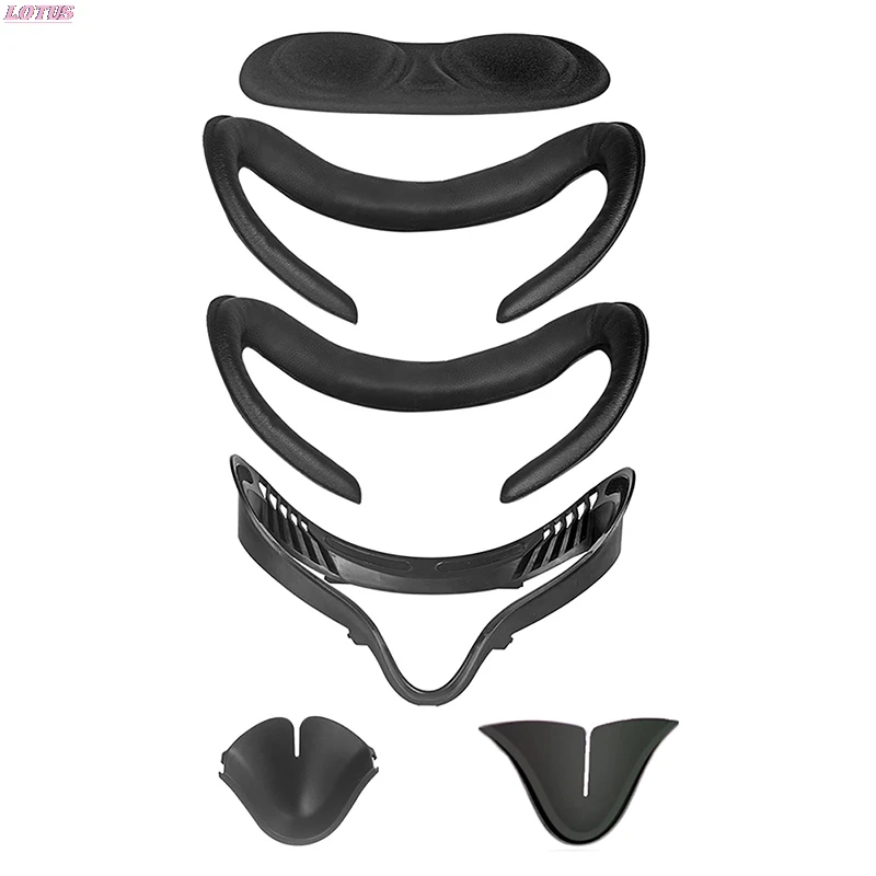 

Facial Interface Bracket Face/lens Cover Set For PU Leather Foam Face Pad For VR Accessories Black Oculus quest 2 Eye Soothing