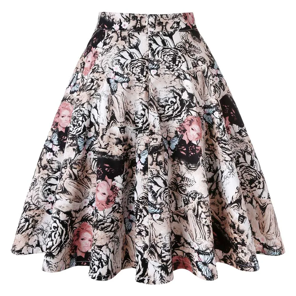 По колено летнее платье с коротким и широким подолом Юбка взлетно посадочной