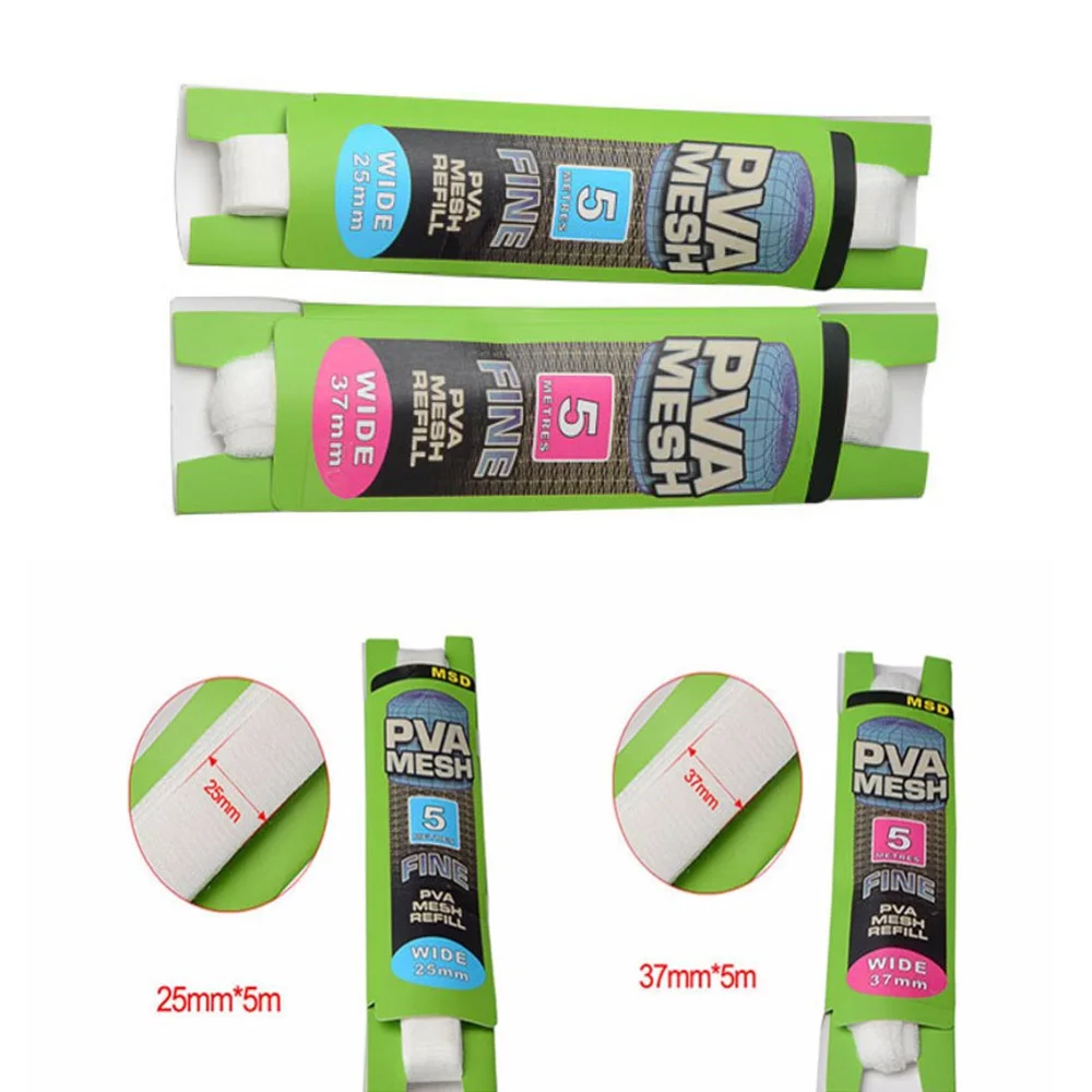 

PVA Soluble Narrow Fishing Network Refill Stocking Water Soluble Bait Bag 5M Protect Fish Net Baiting Tool Tackle Accessory