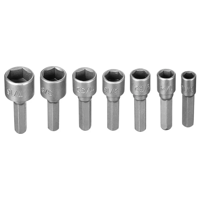 

14pcs 1/4 Inch Hex Shank Power Nut Driver Drill Bit Set SAE Metric Socket Wrench Screw Screwdriver