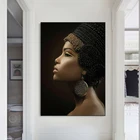 Черная африканская Обнаженная женщина, картина маслом, печать на холсте, сексуальная Настенная картина Плакаты для девочек для гостиной, домашний дизайн, Декор