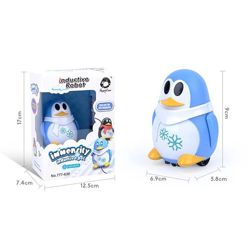 

Induction penguin robot toy Follow Any Drawn Line Magic Pen Inductive Penguins Model Children Kids Toy Gift #3N19