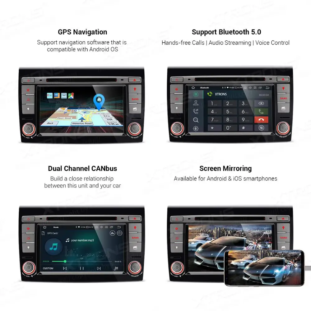 Автомобильный мультимедийный плеер XTRONS 7 &quotAndroid 9 0 DVD стерео радио GPS навигация OBD