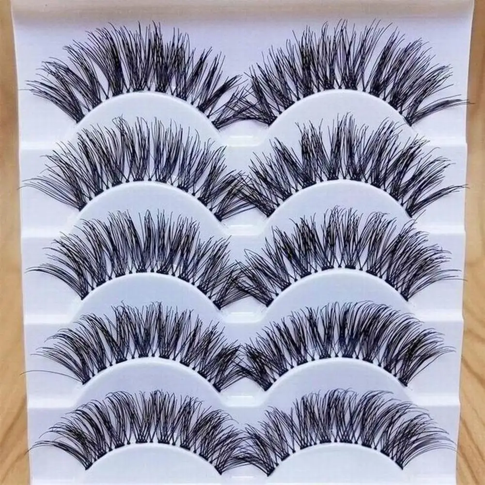 

5 Pairs False Eyelashes Attractive Comfortable Natural Look Eye Makeup Natural False Eyelashes