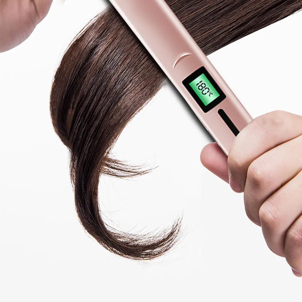 

Professional Hair Straightener LCD Display Flat Salon Iron Curler Negative Ionic Curling Iron Hair Wand Crimper Wet Dry Hair Use