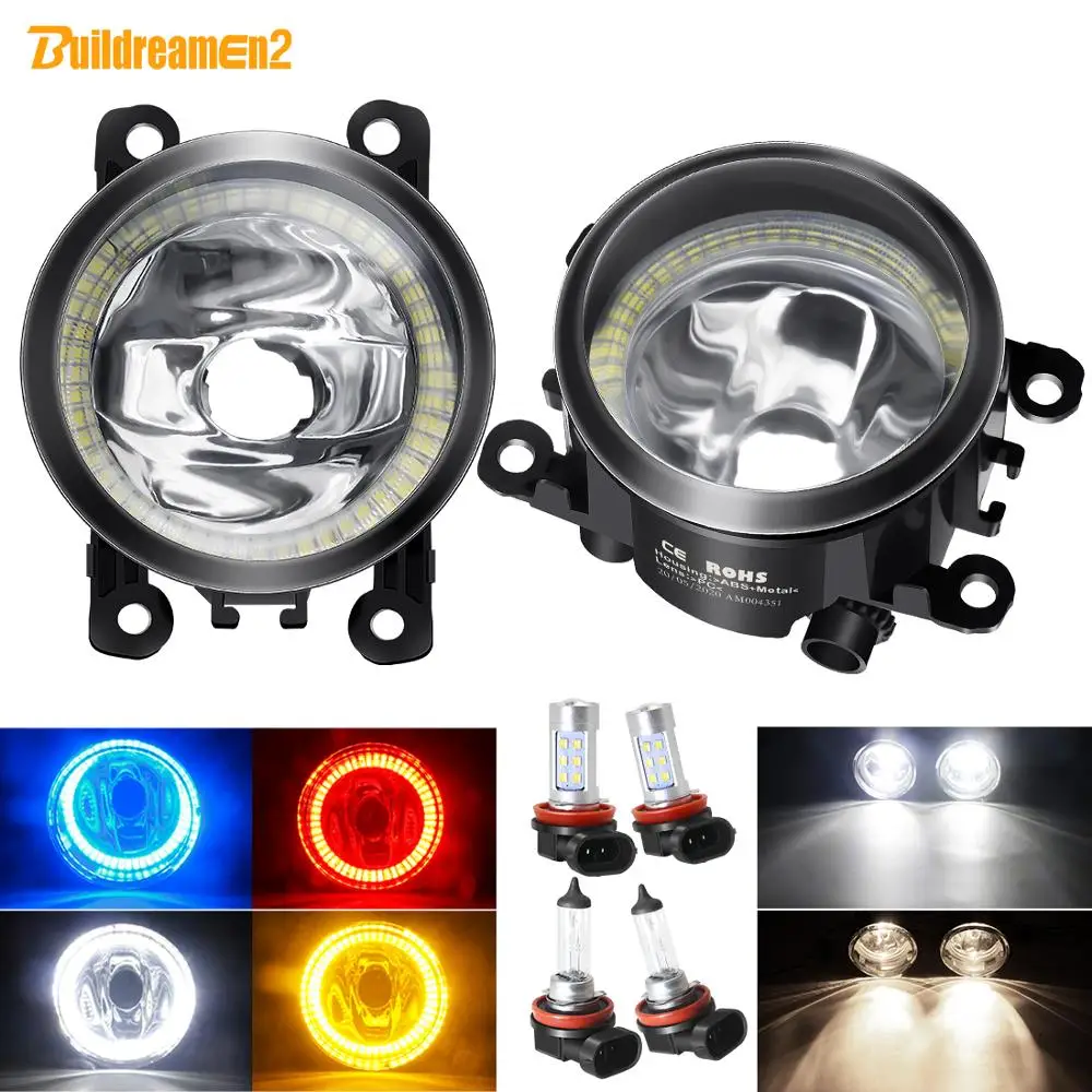 Angel Eye Fog Light Car Front Bumper Fog Lamp Halo Ring DRL For Ford Focus Fusion Fiesta EcoSport Ranger C-Max Transit Ka Mondeo