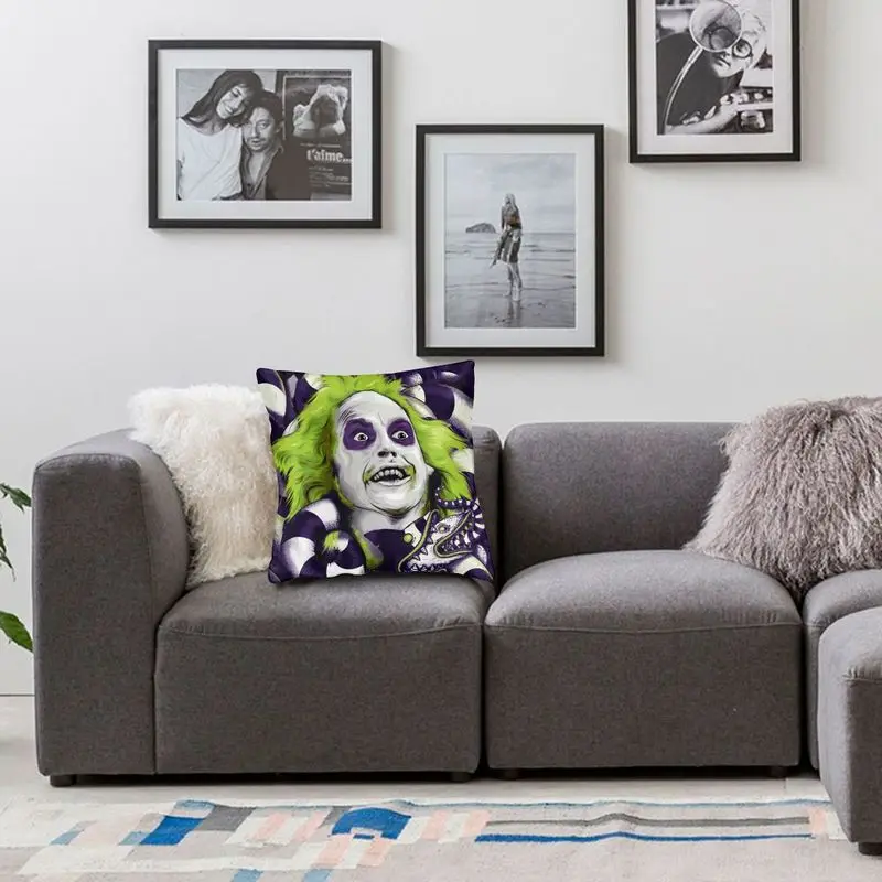 Nordic Horror Ghost Beetlejuice Cushion Cover Polyester Comedy Fantasy Film Pillow Case Living Room Decoration Pillowcase | Дом и сад