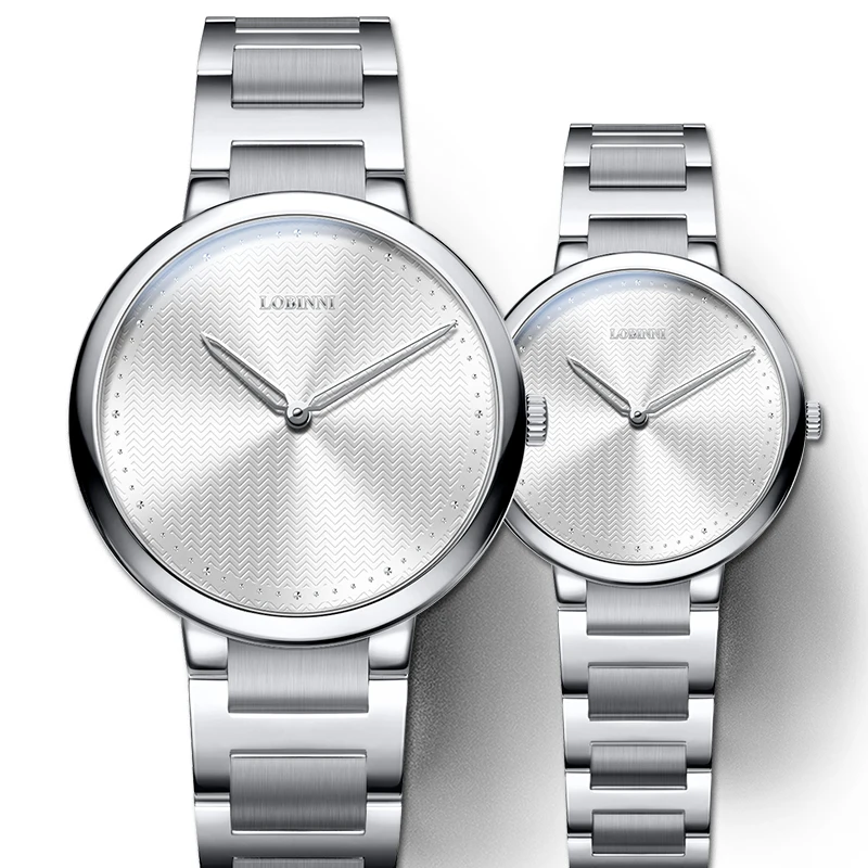 Швейцарские часы для влюбленных винтажные японские кварцевые мужчин и женщин