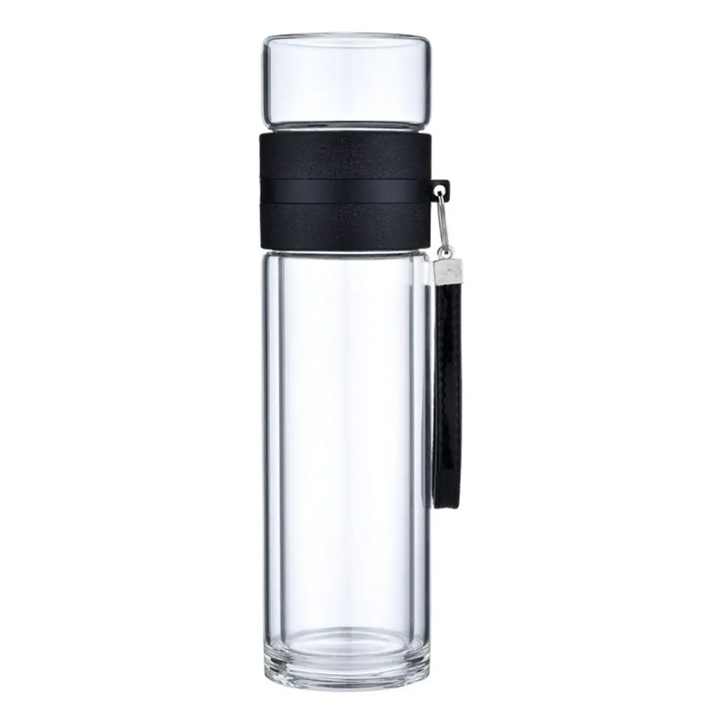 

Double Wall Glass Tea Cup With Infuser For DrinkIing Tea Portable Outdoor Travel Tea Mug Tumbler Glass Drinking Tea Bottle