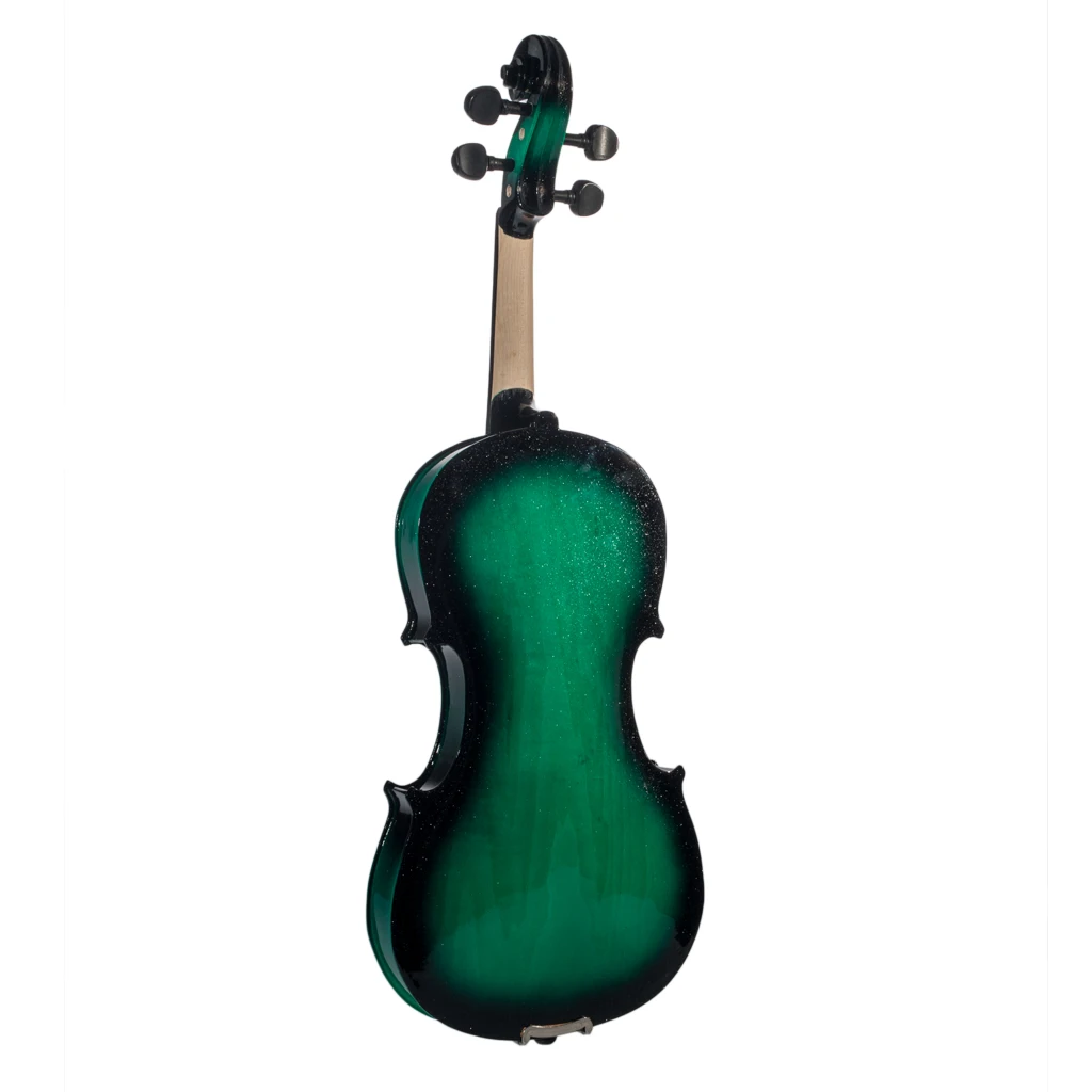 NAOMI 4/4 Violin Set With Violin+Bow+Bridge+String+Rosin+Case Green & Black Gradual Color Beginner Level | Спорт и развлечения