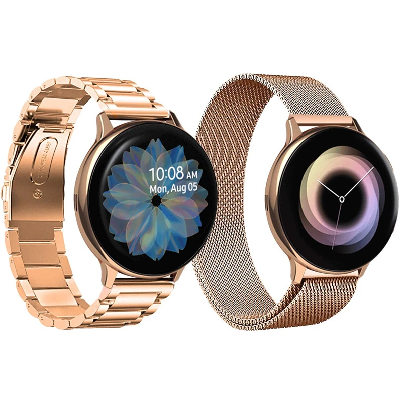 Ремешок из нержавеющей стали для samsung Galaxy Watch Active 2 40 мм Миланская петля спортивный браслет для Galaxy watch Active 40 мм