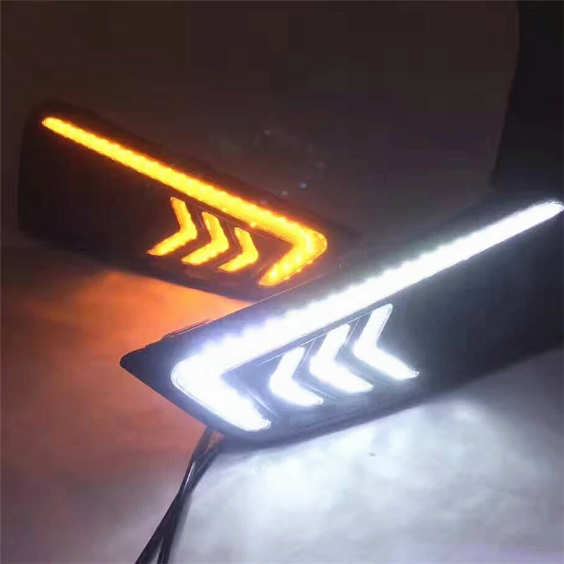 Автомобильный мигающий автомобильный Стайлинг для Honda City 2015 2016 LED DRL дневные