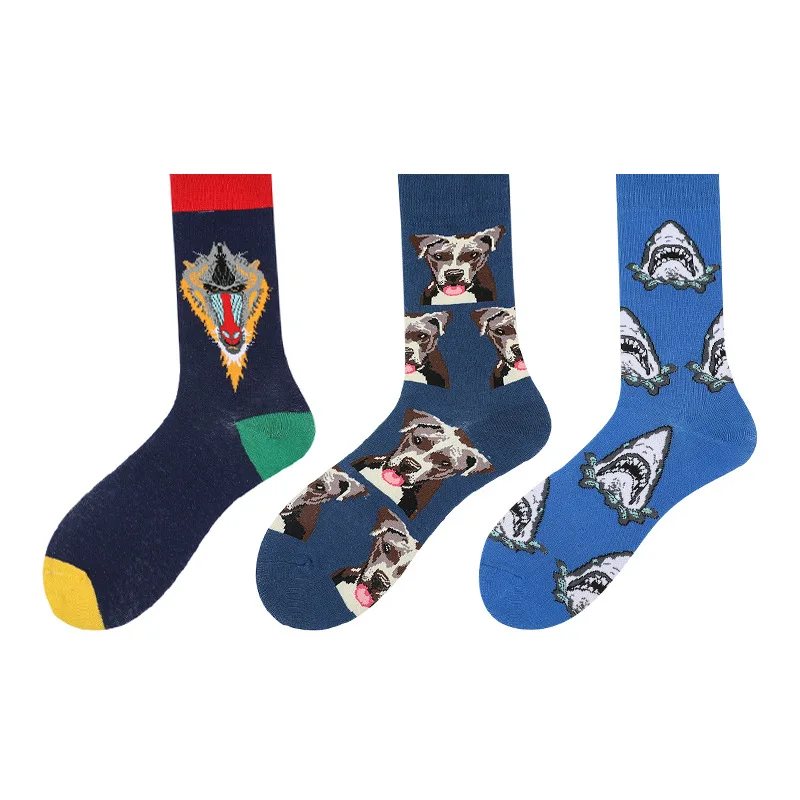 

Японские Творческие носки в стиле Харадзюку, Женские Жаккардовые Носки с рисунком животных из мультфильмов, женские дизайнерские носки 011005