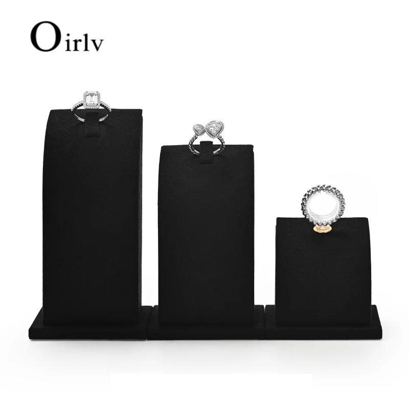 Oirlv Black Jewelry Display Set  Mannequin Necklace Stand Ring Stand Earring Stand Jewelry Storage Rack