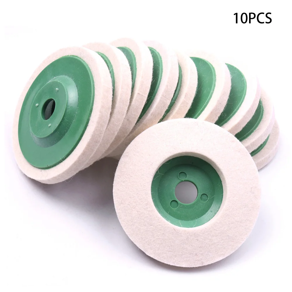

10Pcs 98 mm Wool Polishing Wheel Buffing Pads Angle Grinder Wheel Felt Polishing Disc Polisher for Metal Glass Ceramics Marble