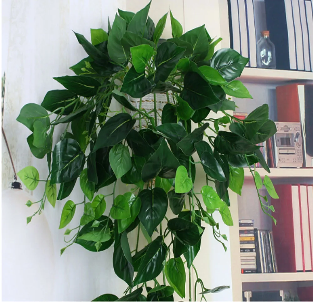 Искусственное украшение яркие виноградные листья из ротанга Вагина трава