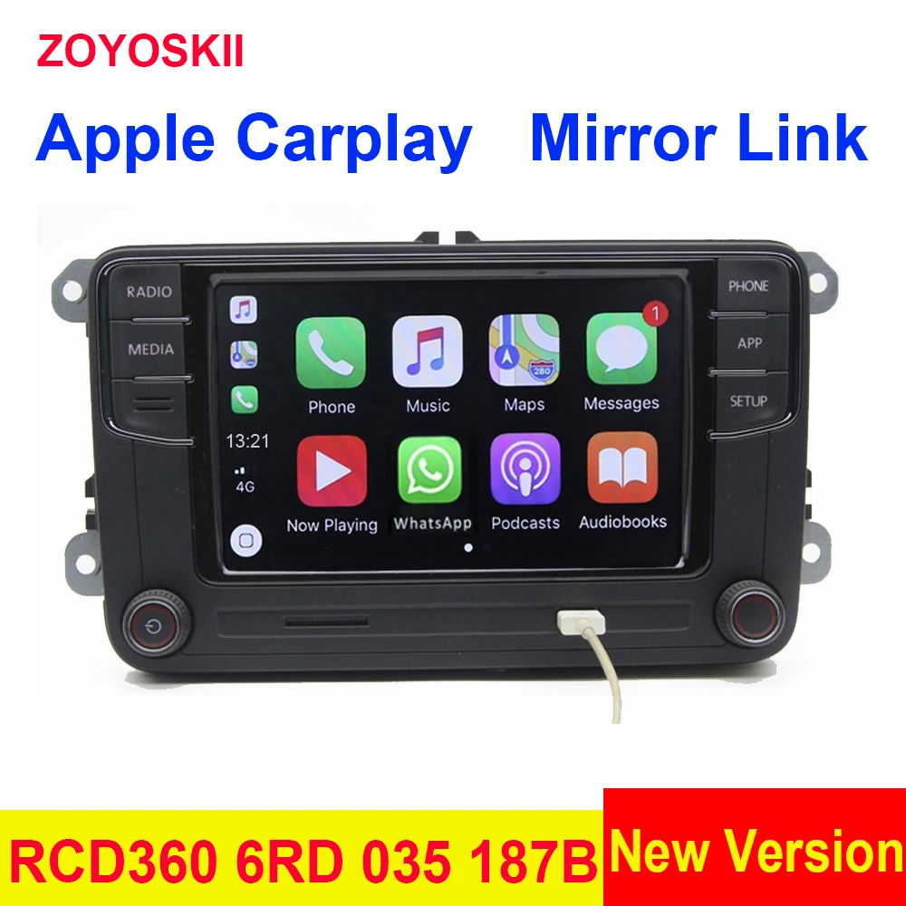 ZOYOSKII MIB RCD360 Carplay радио 6RD 035 187B RCD 360 для VW Golf 5 6 Jetta MK5 MK6 Polo Passat B6 B7 CC Tiguan