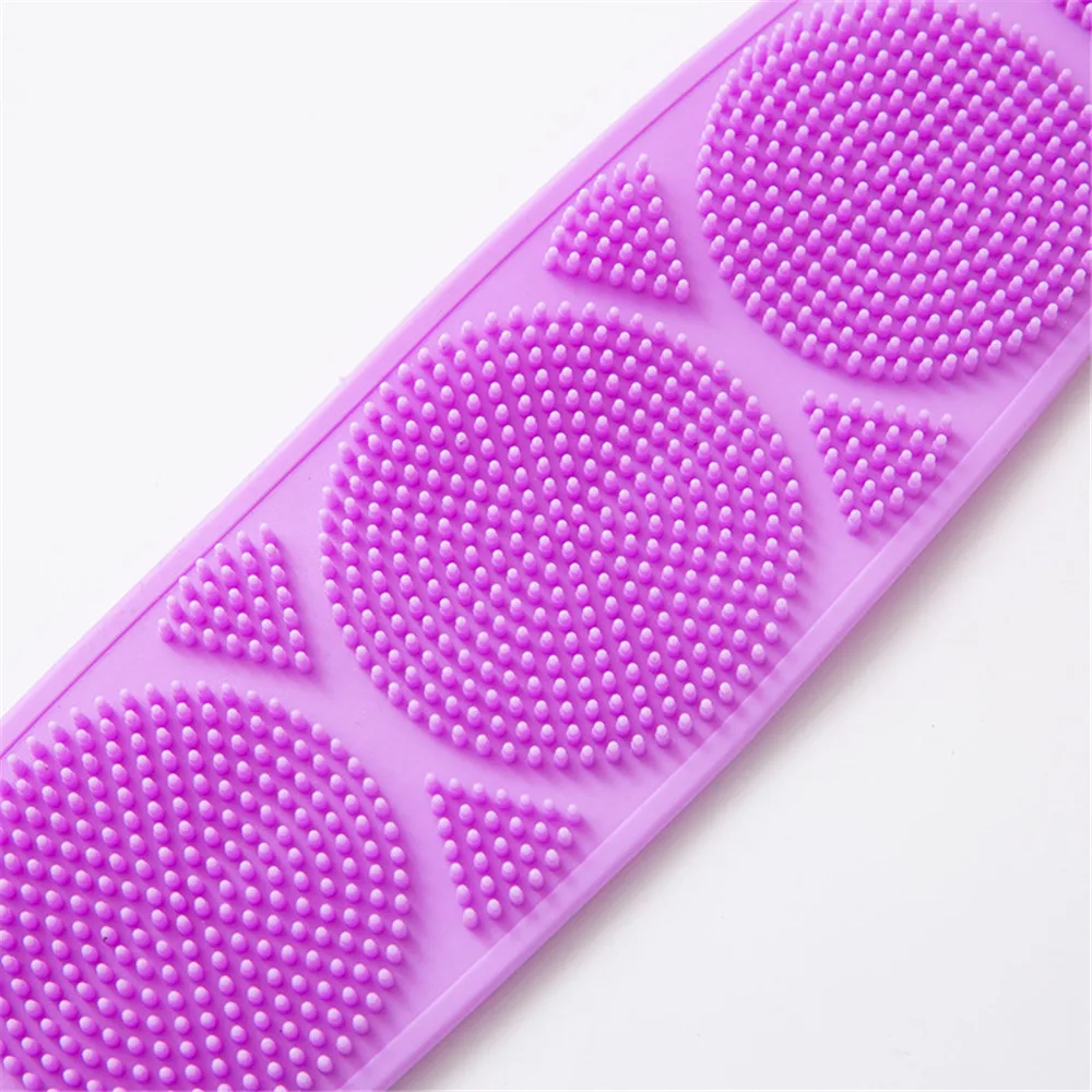 

3 Colors Silicone Bath Body Brush Soft body Rub brush Body Exfoliating Massage For Shower Body Cleaning Bathroom Shower Strap