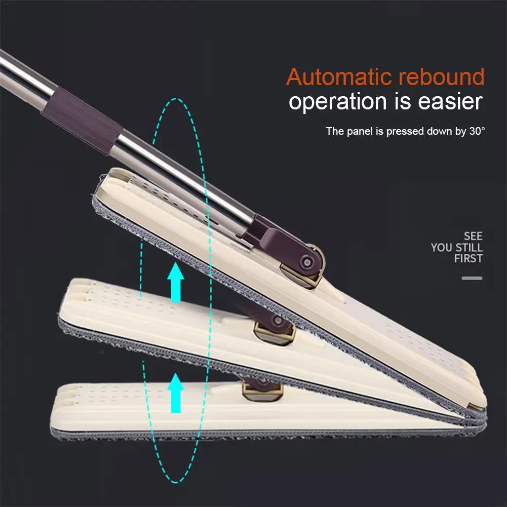 Удобная без стирки Выдвижная плоская Швабра Ткань и ведро набор для очистки пола
