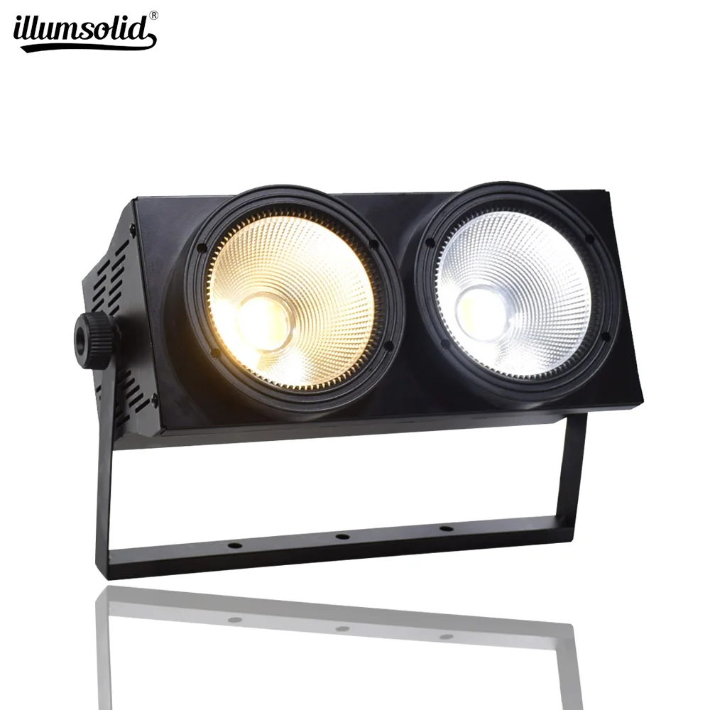 2x100 Вт COB Led Blinder теплый вечерние светильник для белого Dmx ТВ студии церкви|Эффект