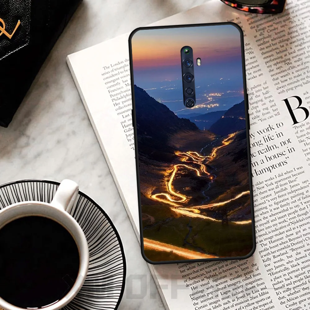 Мягкий черный чехол для телефона BaweiTE Mountain highway OPPO R9 R9S 9S PLUS 11 plus 11S 15 Normal 17 17pro |