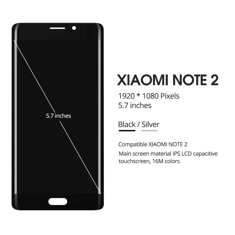 Два бумажных полотенца + 5 7 &quotAMOLED Note 2 дисплей для Xiaomi Mi ЖК Note2 сенсорный экран