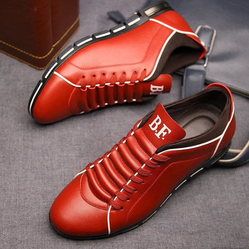 

NAUSK Big Size 38-48 Men Casual Shoes Fashion Leather Shoes for Men Summer Men's Flat Shoes Dropshipping