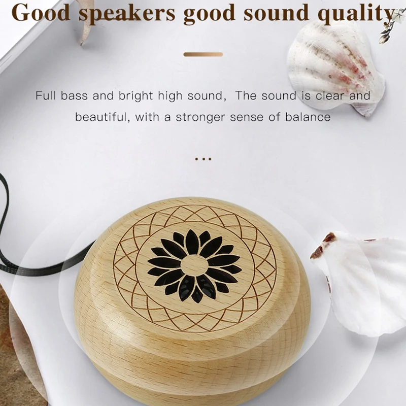 

Bluetooth Speaker,Portable Wireless Bluetooth Speaker Exquisite Carved Pattern,for Outdoor Sports