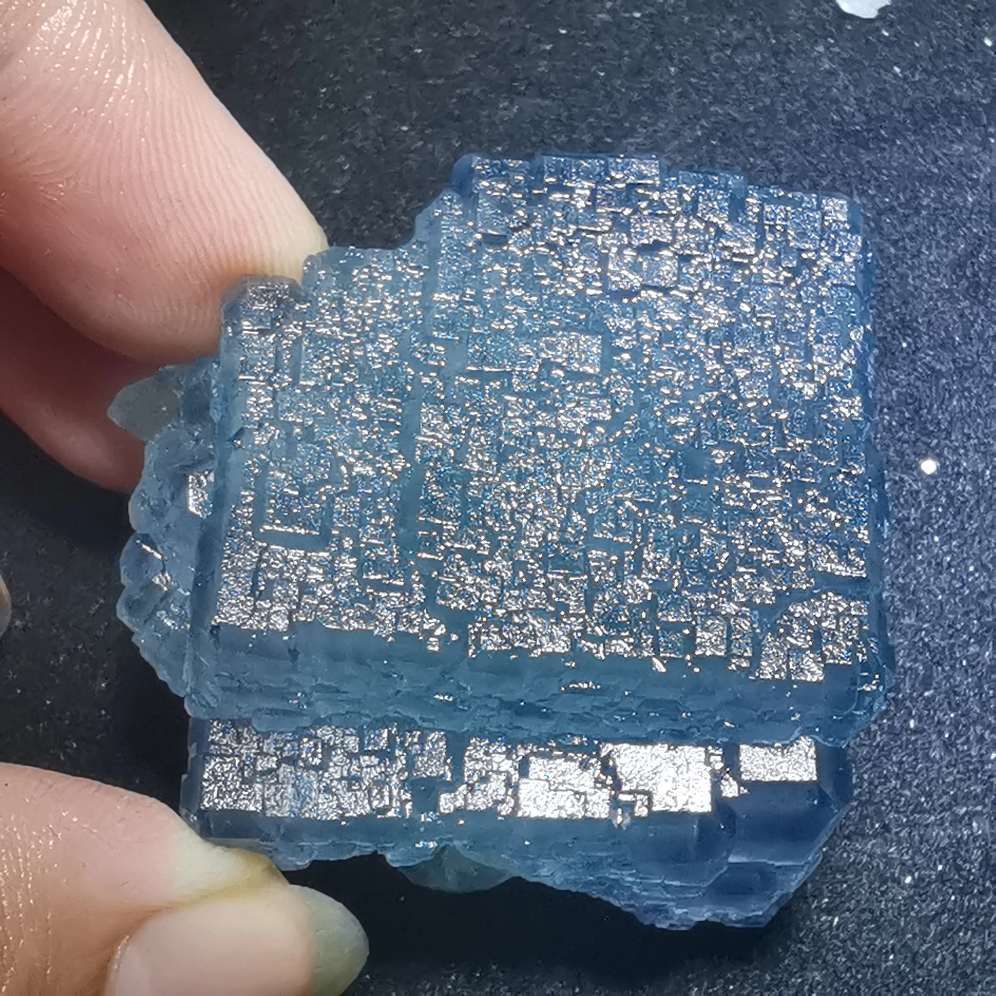

59g.Natural green blue fluorite, crystal mineral crystal specimen