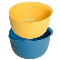 ginkgo rice strainer and kitchen colander set strain rice quinoa and small grains soak wash and drain and fruit