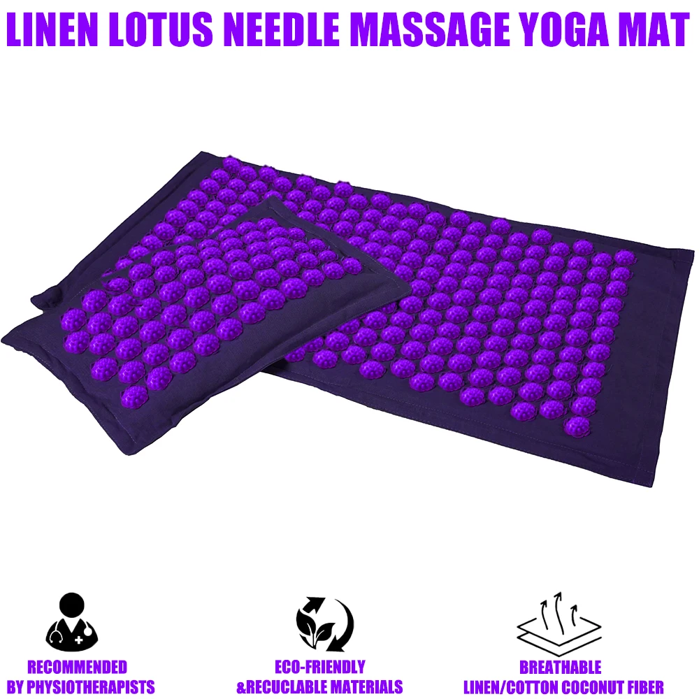 

Massage Cushion Yoga Mat Lotus Spike Acupressure Relieve Body Stress Pain Spike Mat Relaxation Stress Relief Cushion Yoga Mat