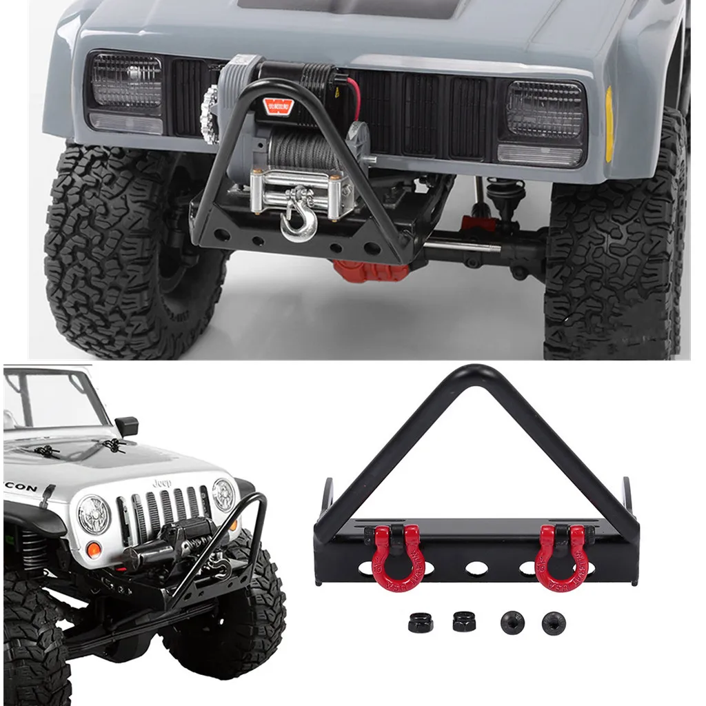 

1/10 RC Crawler Aluminium Alloy Front Bumper Collision&Lights for TRAXXAS -4 4 Axial Scx10 Scx10-ll