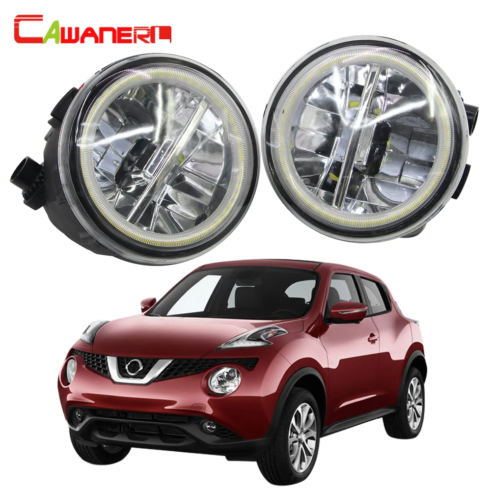 Cawanerl для Nissan Juke F15 хэтчбек H11 светодиодный туман светильник + глаза ангела