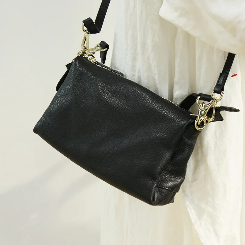 

Casual Women Messenger Bag 2021 Genuine Leather Purses Female Bags Designer Small Square Shoulder Crossbody Bag Bolsa Feminina
