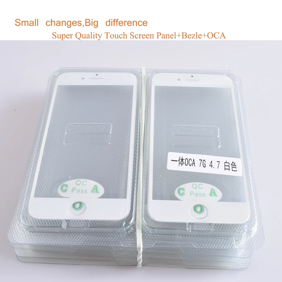 10 шт./лот для iphone 7 6S Plus панель с сенсорным экраном Переднее внешнее стекло рамкой