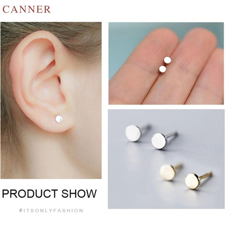 Милые маленькие круглые серьги гвоздики для женщин и девочек крошечные из