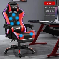 gaming chair luminescent rgb office chairmassage computer chair with footrestergonomic swivel chairhome live gamer chair