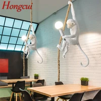 hongcui pendant lights contemporary creative novel monkey shape decorative for home dinning room