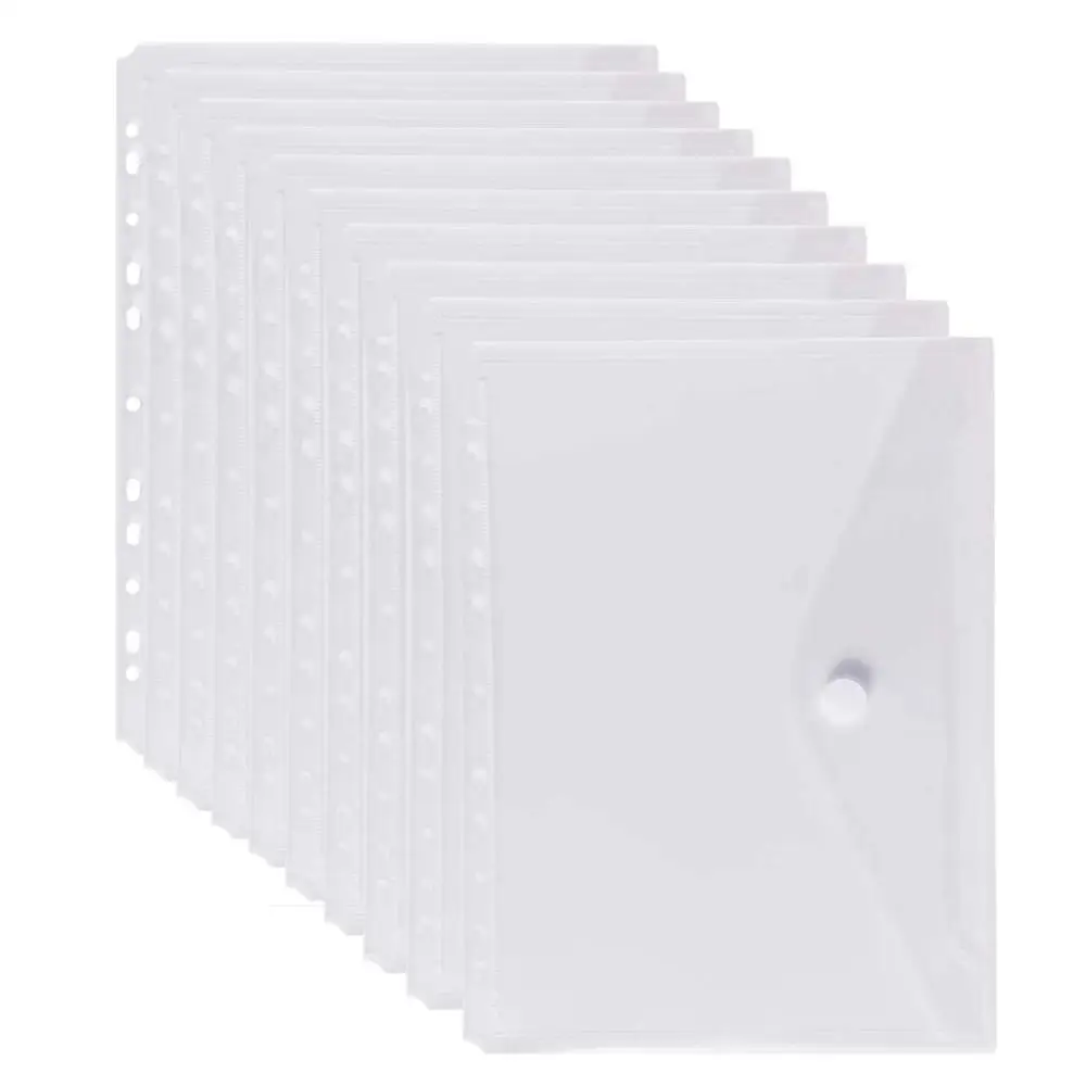 

5 шт., карманы для бумаги, 11 отверстий, Размер A4, 8 1/2x11