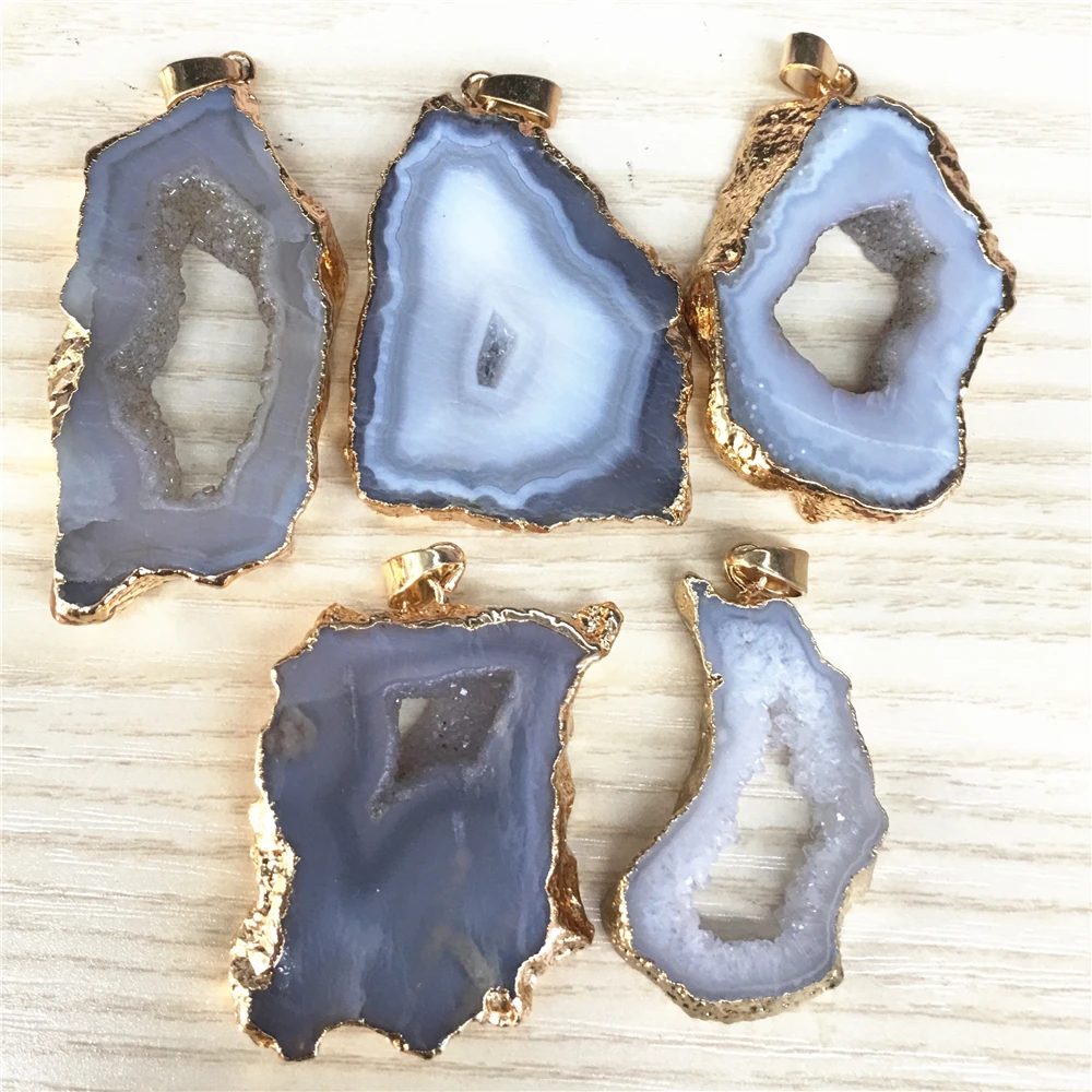 Ожерелье женское из натурального камня кулон в бразильском стиле с