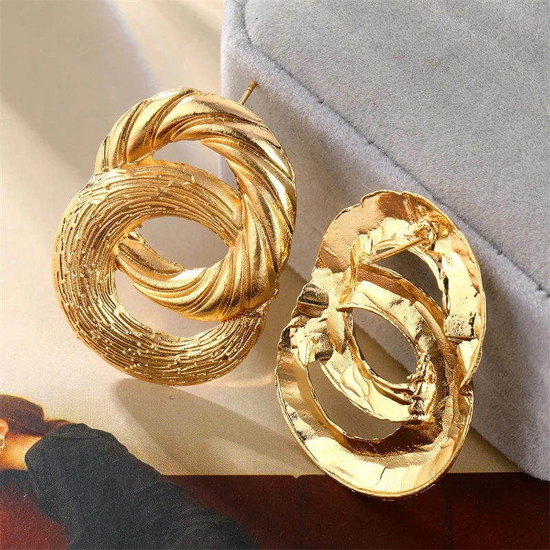 Винтажные висячие серьги подвески для женщин геометрические металлические