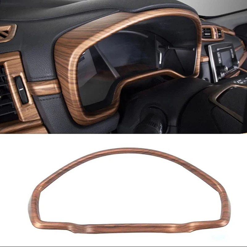 

ABS Peach Wood Dashboard Instrument Panel Dial Cover Frame Decorative Moulding Trim Accessories for Honda CRV 2017-2021