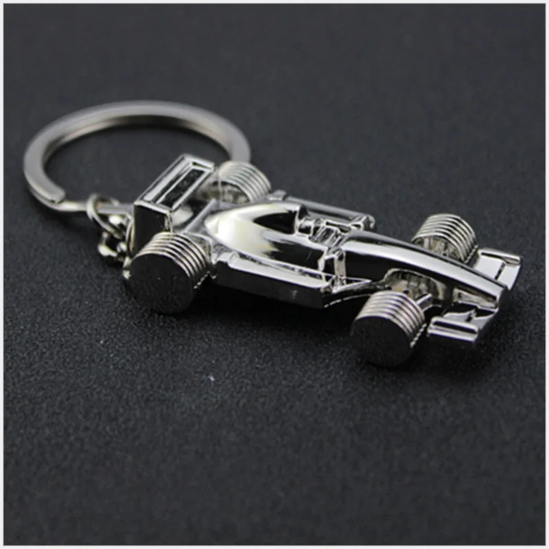 F1 Keychain Racing Activity Gift Personality Pendant Key Buckle Car Key Chain Men's Jewelry keyring silver color can be engraved