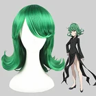 HAIRJOY синтетические волосы с челкой короткий кудрявый зеленый парик для косплея