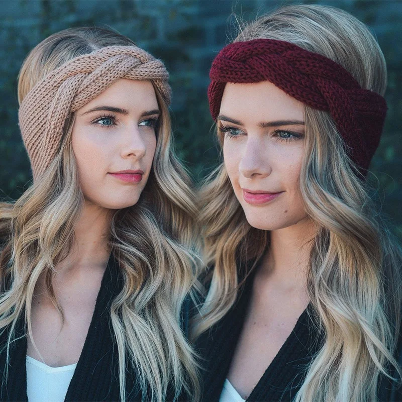 

Fashion girl headband knitted yoga headband